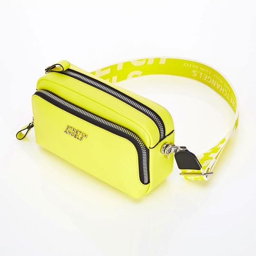 Túi Đeo Chéo Nữ Stretch Angels Panini Metal Logo Solid Light Yellow Bag Màu Vàng Chanh-1