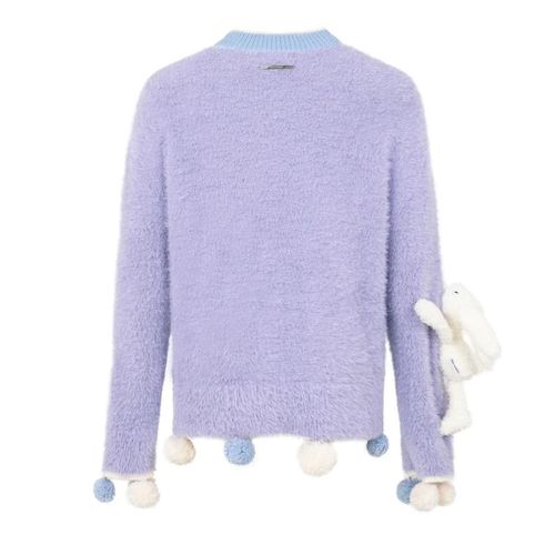 Áo Len 13 De Marzo Mohair Ball Sweater Purple FR-JX-537 Màu Tím Size S-2