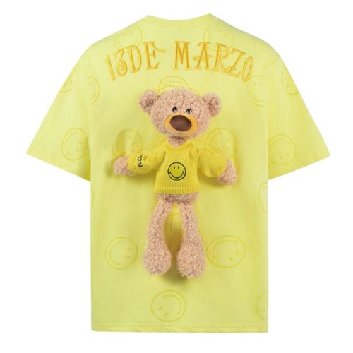 Áo Phông 13 De Marzo Allover Smiley Palda Bear T-Shirt Yellow FR-JX-151 Màu Vàng Size S-2