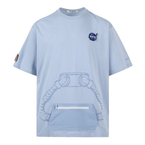 Áo Phông 13 De Marzo Astronaut Teddy Bear Painted T-shirt Blue FR-JX-146 Màu Xanh Blue Size S-1