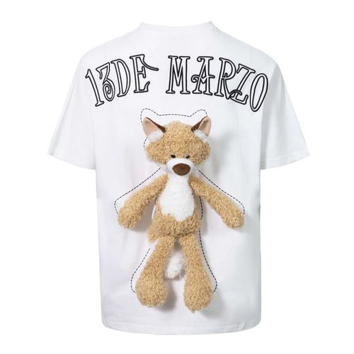 Áo Phông 13 De Marzo Plush Fox Toy T Shrit White FR-JX-078 Màu Trắng Size M-2