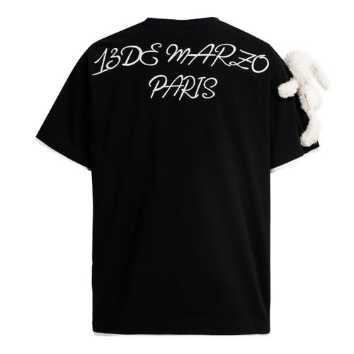 Áo Phông 13 De Marzo Short Sleeve Plash Rabbit Black T-Shirt FR-JX-130 Màu Đen Size S-2