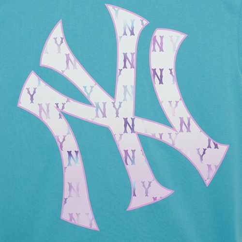 Áo Phông MLB Gradient Monogram Clipping Overfit New York Yankees Tshirt 3ATSM0633-50TQS Màu Xanh Blue-6