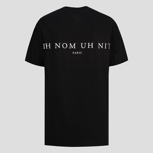 Áo Phông Nam Ih Nom Uh Nit Black Logo Mask Rose Printed Tshirt NUS23241 009 Màu Đen-3