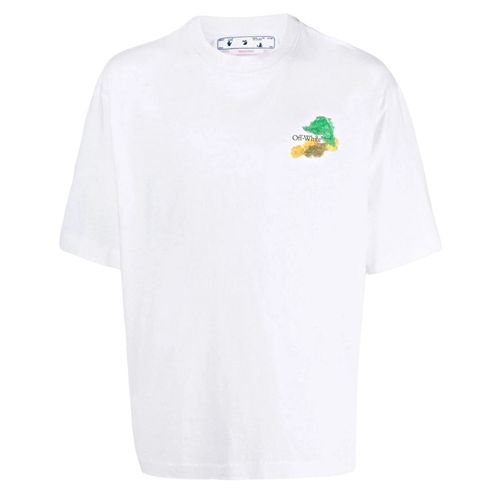 Áo Phông Nam Off-White White With Logo Brush Arrow Printed Tshirt OMAA120S23JER0010184 Màu Trắng-1