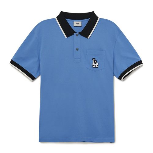Áo Polo Nam MLB LA Dodgers 3LPQB0133-07CBL Màu Xanh Blue Size L
