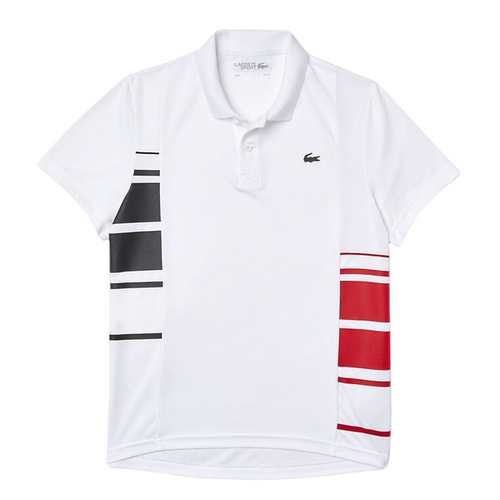Áo Polo Nam Lacoste Men's Sport Color Block And Mesh Polo Shirt DH0866GGC Màu Trắng Size 5-3