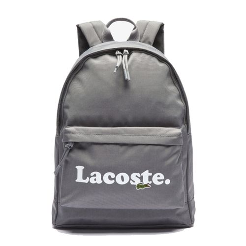 Balo Lacoste Neocroc Smoked Pearl Backpack With Printed Logo Màu Xám