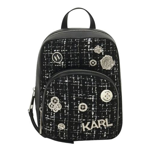 Balo Nữ Karl Lagerfeld Wool Backpack Màu Đen