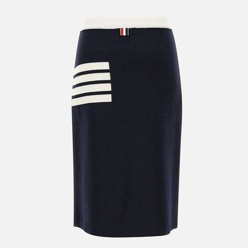 Chân Váy Thom Browne A-Line Skirt In Blue FKK092C Y1002 415 Màu Xanh Size 36-4