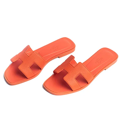 Dép Hermès Oran Sandal Màu Cam Size 37