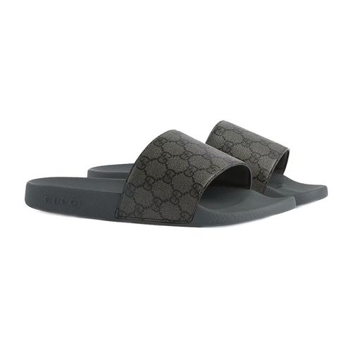 Dép Nam Gucci GG Slide Sandal Màu Đen Xám Size 43-1
