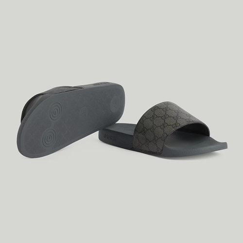 Dép Nam Gucci GG Slide Sandal Màu Đen Xám Size 43-3