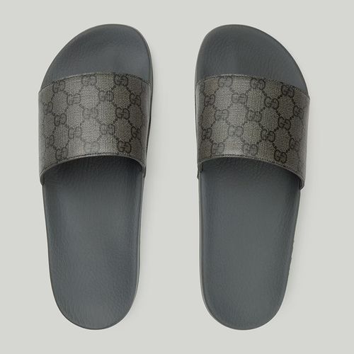 Dép Nam Gucci GG Slide Sandal Màu Đen Xám Size 43-5