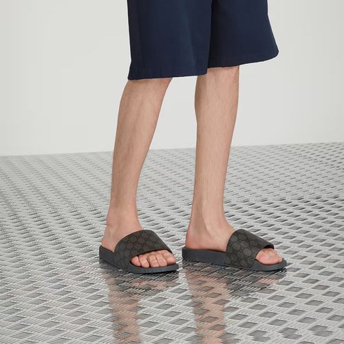 Dép Nam Gucci GG Slide Sandal Màu Đen Xám Size 43-6