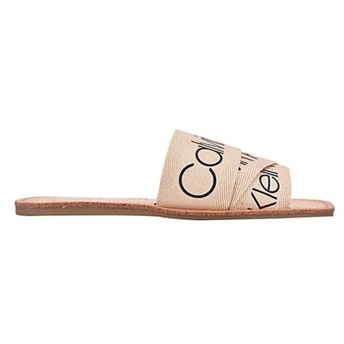 Dép Nữ Calvin Klein CK Bainy Flat Sandals In IVMFB Màu Nâu Be-2