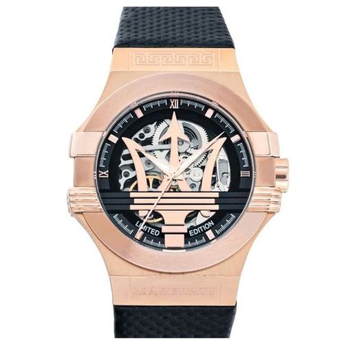 Đồng Hồ Nam Maserati Potenza Limited Leather Men's Watch R8821108025 Màu Đen