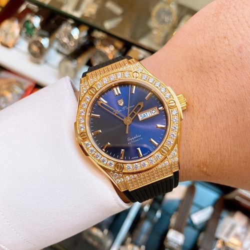 Đồng Hồ Nam Olym Pianus Fusion Diamond Watch OP990-45ADDGR-GL-X Màu Vàng Hồng-2