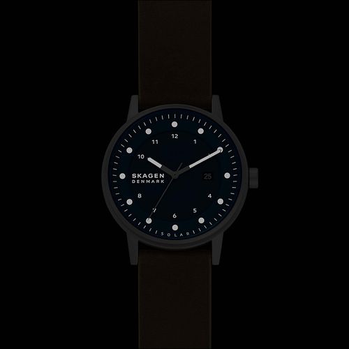 Đồng Hồ Nam Skagen Henriksen Solar-Powered Leather Watch SKW6739 Màu Nâu-2