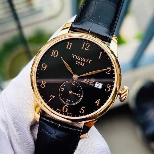 Đồng Hồ Nam Tissot Le Locle Automatic Black Dial Men's Watch T006.428.36.052.00 Màu Đen Phối Vàng Hồng-1