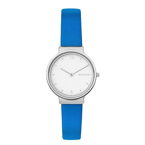 Đồng Hồ Nữ Skagen Ancher Leather Watch SKW2610 Màu Xanh Blue-1