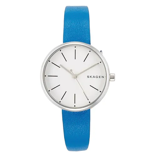 Đồng hồ Skagen Nữ Đan Mạch - Đồng Hồ Nữ Skagen Quartz Blue Leather Watch SKW2597 Màu Xanh Blue - Vua Hàng Hiệu