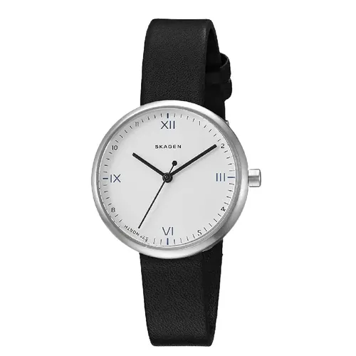 Đồng Hồ Nữ Skagen Signature Leather Watch SKW2663 Màu Đen