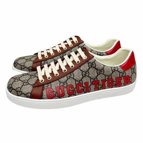 Giày Sneakers Nam Gucci GG Tiger Men's Ace sneaker 687609-UTD10-9760 Màu Nâu Đỏ
