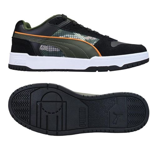 Giày Thể Thao Nam Puma Sneakers 386374-01 Rebound Game Low Sashiko Black Màu Đen Xanh Size 42.5-4