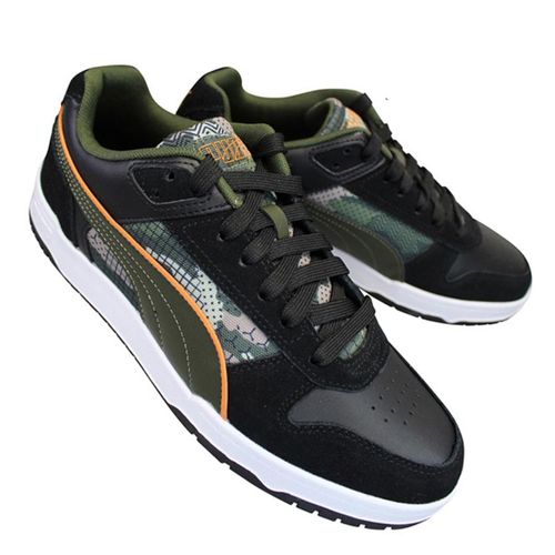 Giày Thể Thao Nam Puma Sneakers 386374-01 Rebound Game Low Sashiko Black Màu Đen Xanh Size 40-5