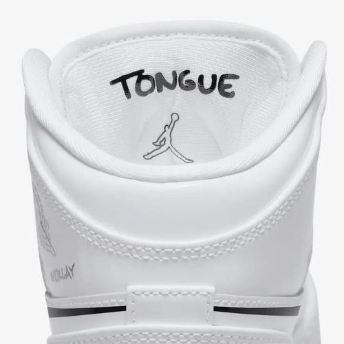 Giày Thể Thao Nike Air Jordan 1 Mid “Schematic” DQ1864 100 Màu Trắng Đen Size 36-2