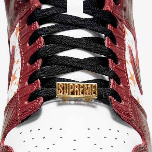 Giày Thể Thao Supreme x Nike SB Dunk Low OG QS Gold Stars DH3228-103 Màu Trắng Phối Nâu Size 42-8