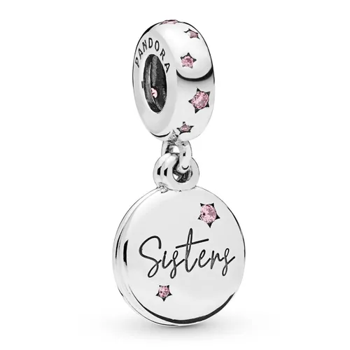 Hạt Vòng Charm Pandora Forever Sisters Dangle Charm 798012FPC Màu Bạc - Trang sức - Vua Hàng Hiệu