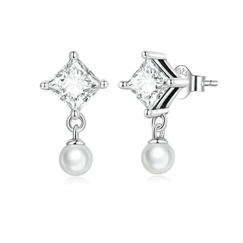 Khuyên Tai Nữ Kya Jewel Ngọc Trai Tự Nhiên Pearl Sang Trọng PE23 Màu Bạc