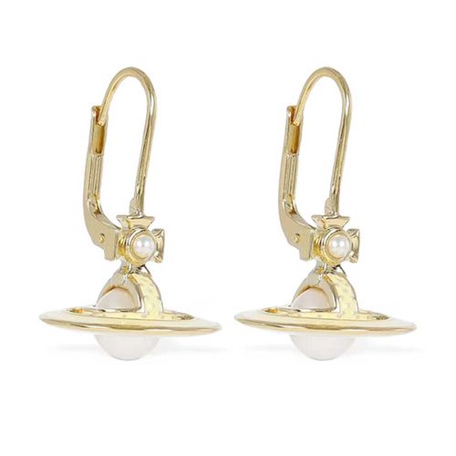 Khuyên Tai Nữ Vivienne Westwood Simonetta Faux Pearl Drop Earrings 77I-VXF072 Màu Vàng-2