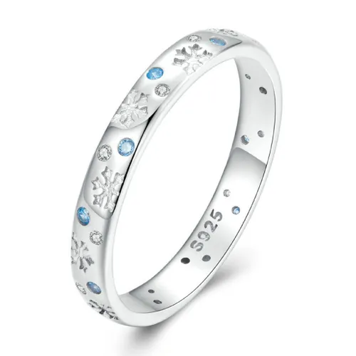 Trang sức - Nhẫn Nữ Kya Jewel Snow Khảm Đá CZ Màu Cao Cấp R171 Màu Bạc - Vua Hàng Hiệu