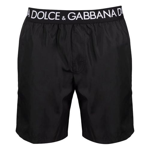 Quần Short Nam Dolce & Gabbana D&G Logo Waistband Swimming  Màu Đen Size S