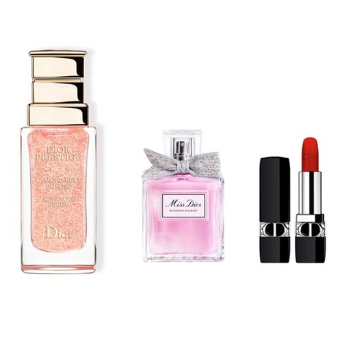 Set Serum + Nước Hoa + Son Dior Mini ( Dior Prestige 5ml + Miss Dior EDT 5ml + Dior Velvet 999 1.5g)