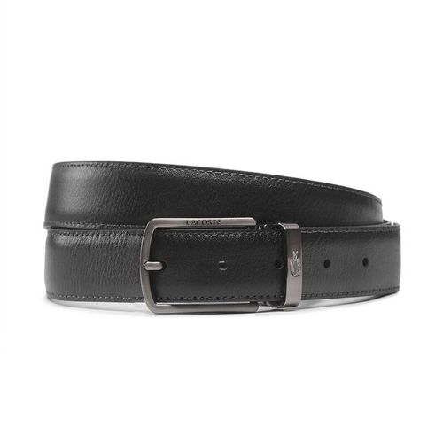 Set Thắt Lưng Lacoste Men's Two Pin Buckle Belt Gift Set RC4050.371 Màu Đen Size 110