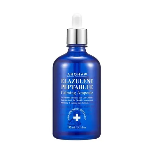 Tinh Chất Phục Hồi Trẻ Hóa Tế Bào Sinh Học Ahohwa Elazulene Peptablue Calming Ampoule 150ml