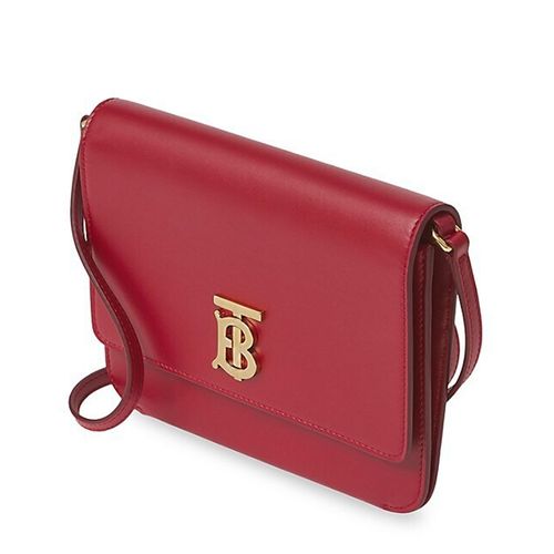 Túi Đeo Chéo Nữ Burberry BBR Mini Square Tb Leather Crossbody Bag Màu Đỏ-1