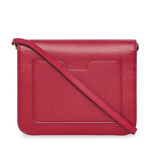 Túi Đeo Chéo Nữ Burberry BBR Mini Square Tb Leather Crossbody Bag Màu Đỏ-4