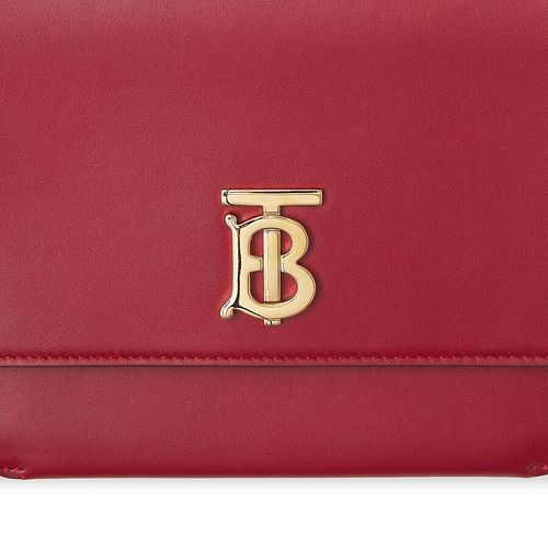 Túi Đeo Chéo Nữ Burberry BBR Mini Square Tb Leather Crossbody Bag Màu Đỏ-5