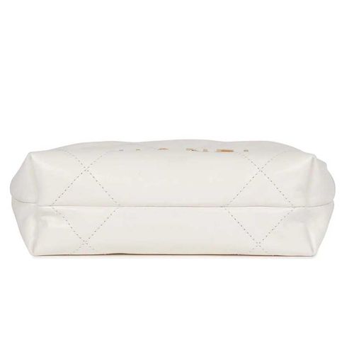 Túi Đeo Chéo Nữ Chanel Mini 22 Bag White Calfskin Gold Hardware Màu Trắng-2