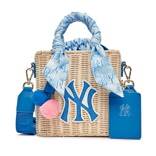 Túi Xách Tay Nữ MLB Basic Logo Bag New York Yankees 7ACRM0533 Màu Xanh-7