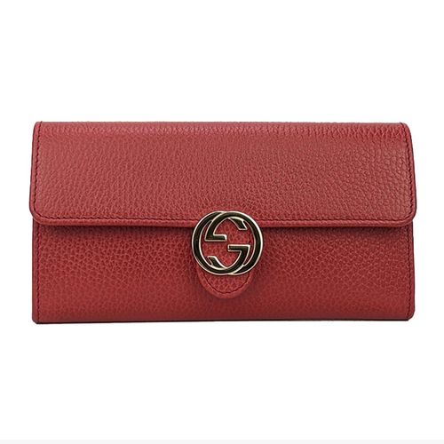 Ví Nữ Gucci Icon GG Interlocking Wallet Red 615524 Màu Đỏ