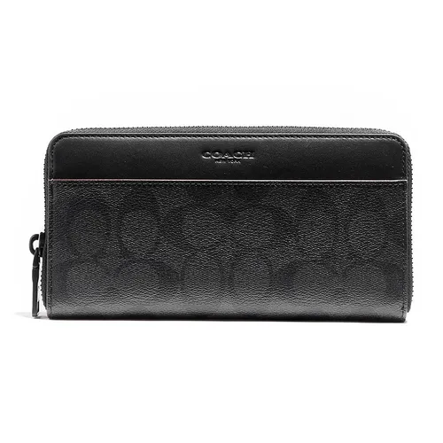 Ví Nam Coach Accordion Wallet In Signature Canvas F25517 Màu Đen  