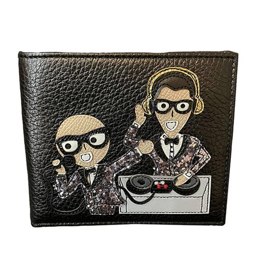 Ví Nam Dolce & Gabbana D&G DJ Bi-Fold Wallet Màu Đen