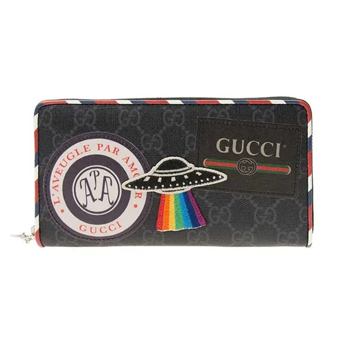 Ví Nam Gucci Mens Night Courrier GG Supreme Wallet In Black 496342 9F25N 1073 Màu Đen - Túi xách - Vua Hàng Hiệu