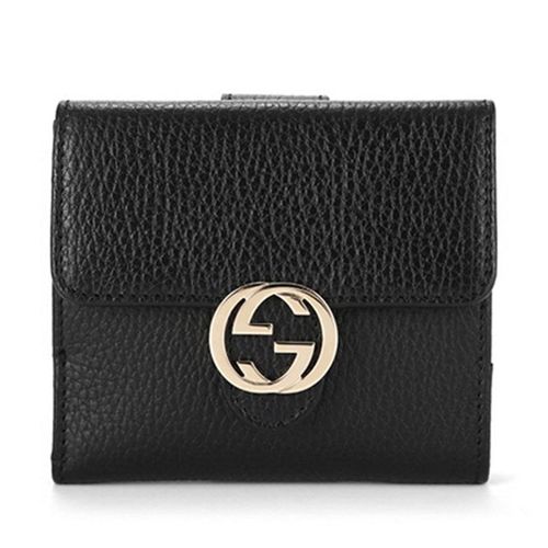 Ví Gucci Interlocking G Leather Small Wallet 615525-CAO0G-1000 Màu Đen